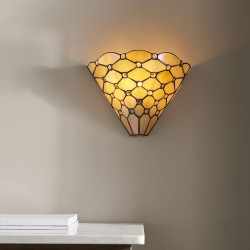 Pearl - Tiffany Glass & Black Wall Lamp