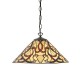 Interiors1900-64320 - Ruban - Tiffany Glass & Dark Bronze Single Pendant
