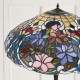 Interiors1900-64323 - Sullivan - Satin Black 2 Light Floor Lamp with Tiffany Glass