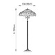 Interiors1900-64323 - Sullivan - Satin Black 2 Light Floor Lamp with Tiffany Glass
