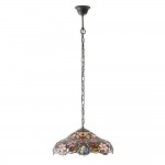 Sullivan - Tiffany Glass & Dark Bronze Medium Pendant Sullivan - Tiffany Glass & Dark Bronze Medium Pendant