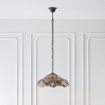 Sullivan - Tiffany Glass & Dark Bronze Medium Pendant Sullivan - Tiffany Glass & Dark Bronze Medium Pendant