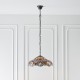 Interiors1900-64325 - Sullivan - Tiffany Glass & Dark Bronze Medium Pendant