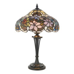 Sullivan - Tiffany Glass & Dark Bronze Small Table Lamp Sullivan - Tiffany Glass & Dark Bronze Small Table Lamp