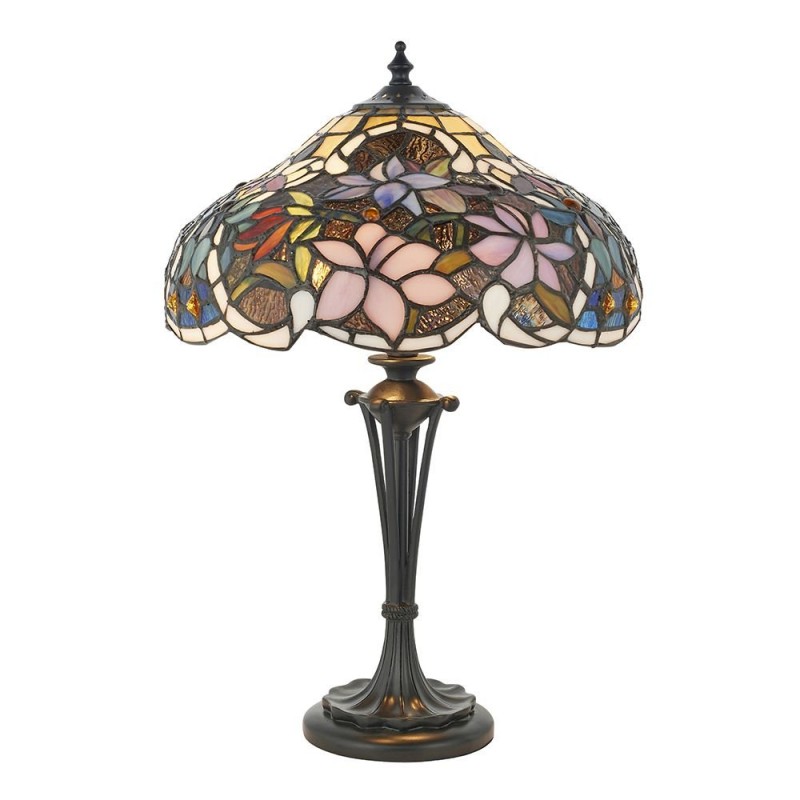 Interiors1900-64327 - Sullivan - Tiffany Glass & Dark Bronze Small Table Lamp