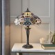 Interiors1900-64327 - Sullivan - Tiffany Glass & Dark Bronze Small Table Lamp