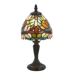 Sylvette - Tiffany Glass & Dark Bronze Mini Table Lamp Sylvette - Tiffany Glass & Dark Bronze Mini Table Lamp