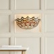 Interiors1900-64378 - Vesta - Tiffany Glass & Matt Black Wall Lamp