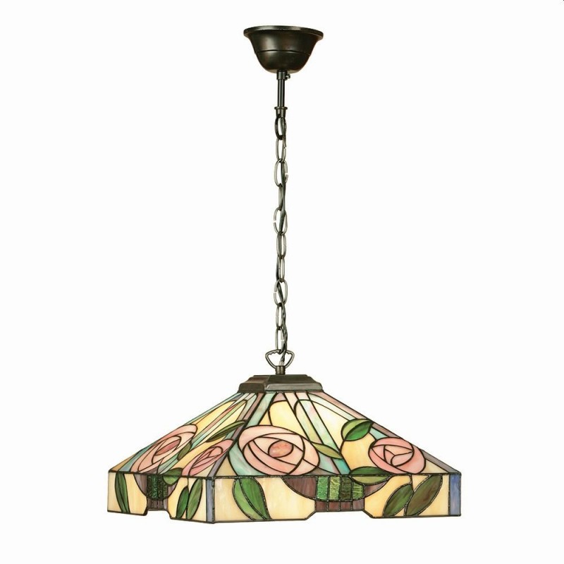 Ceiling Lights - Willow - Tiffany Glass & Dark Bronze Medium Pendant Interiors1900-64385 - Willow - Tiffany Glass & Dark Bronze Medium Pendant