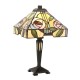 Interiors1900-64386 - Willow - Tiffany Glass & Dark Bronze Small Table Lamp
