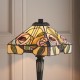 Interiors1900-64386 - Willow - Tiffany Glass & Dark Bronze Small Table Lamp