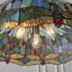 Interiors1900-66148 - Dragonfly - Satin Black 3 Light Pendant with Tiffany Glass