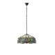 Interiors1900-66148 - Dragonfly - Satin Black 3 Light Pendant with Tiffany Glass