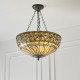 Ceiling Lights - Ashtead - Tiffany Glass & Dark Bronze 3 Light Pendant Interiors1900-66401 - Ashtead - Tiffany Glass & Dark Bronze 3 Light Pendant