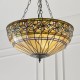 Interiors1900-66401 - Ashtead - Tiffany Glass & Dark Bronze 3 Light Pendant