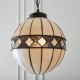 Interiors1900-67044 - Fargo - Tiffany Glass & Dark Bronze Small Pendant