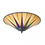 Dark Star - Tiffany Glass & Dark Bronze Flush Dark Star - Tiffany Glass & Dark Bronze Flush