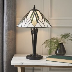 Astoria - Tiffany Glass & Black Small Table Lamp Astoria - Tiffany Glass & Black Small Table Lamp