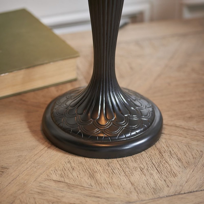 Interiors1900-70366 - Brooklyn - Tiffany Glass & Dark Bronze Small Table Lamp