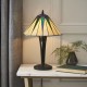 Interiors1900-70367 - Dark Star - Tiffany Glass & Black Small Table Lamp