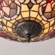 Interiors1900-70709 - Sullivan - Satin Black 2 Light Flush with Tiffany Glass