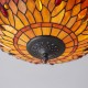 Ceiling Lights - Dragonfly Flame - Tiffany Glass & Dark Bronze Flush Interiors1900-70721 - Dragonfly Flame - Tiffany Glass & Dark Bronze Flush