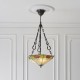 Ceiling Lights - Nevada - Tiffany Glass & Dark Bronze 3 Light Pendant Interiors1900-70739 - Nevada - Tiffany Glass & Dark Bronze 3 Light Pendant