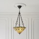 Interiors1900-70741 - Jamelia - Tiffany Glass & Dark Bronze 3 Light Pendant