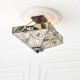 Ceiling Lights - Willow - Tiffany Glass & Dark Bronze Medium Flush Interiors1900-70766 - Willow - Tiffany Glass & Dark Bronze Medium Flush
