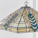 Ceiling Lights - Lloyd - Tiffany Glass & Chrome 3 Light Pendant Interiors1900-70903 - Lloyd - Tiffany Glass & Chrome 3 Light Pendant