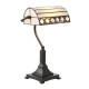 Interiors1900-70908 - Fargo - Tiffany Glass & Dark Bronze Bankers Table Lamp