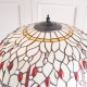Interiors1900-70940 - Dragonfly Beige - Satin Black 2 Light Floor Lamp with Tiffany Glass
