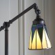 Interiors1900-74354 - Dark Star - Tiffany Glass & Black Desk Lamp