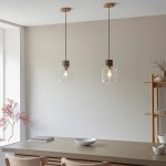 Travi - Dark Brown Emperador Marble Pendant with Clear Glass Travi - Dark Brown Emperador Marble Pendant with Clear Glass