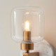 - Travi - White Volakas Marble Wall Lamp with Clear Glass Endon-120660 - Travi - White Volakas Marble Wall Lamp with Clear Glass
