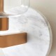 - Travi - White Volakas Marble Wall Lamp with Clear Glass Endon-120660 - Travi - White Volakas Marble Wall Lamp with Clear Glass