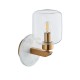 - Travi - White Volakas Marble Wall Lamp with Clear Glass Endon-120660 - Travi - White Volakas Marble Wall Lamp with Clear Glass