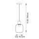 - Travi - White Volakas Marble Pendant with Clear Glass Endon-120661 - Travi - White Volakas Marble Pendant with Clear Glass