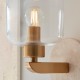 - Travi - Natural Travertine Stone Wall Lamp with Clear Glass Endon-120662 - Travi - Natural Travertine Stone Wall Lamp with Clear Glass