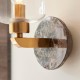 - Travi - Dark Brown Emperador Marble Wall Lamp with Clear Glass Endon-120663 - Travi - Dark Brown Emperador Marble Wall Lamp with Clear Glass