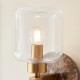 - Travi - Dark Brown Emperador Marble Wall Lamp with Clear Glass Endon-120663 - Travi - Dark Brown Emperador Marble Wall Lamp with Clear Glass