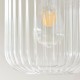 - Travi Ribbed - Natural Travertine Stone Pendant with Clear Ribbed Glass Endon-120664 - Travi Ribbed - Natural Travertine Stone Pendant with Clear Ribbed Glass