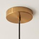 - Travi Ribbed - Dark Brown Emperador Marble Pendant with Clear Ribbed Glass Endon-120665 - Travi Ribbed - Dark Brown Emperador Marble Pendant with Clear Ribbed Glass