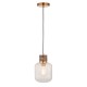 - Travi Ribbed - Dark Brown Emperador Marble Pendant with Clear Ribbed Glass Endon-120665 - Travi Ribbed - Dark Brown Emperador Marble Pendant with Clear Ribbed Glass