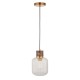 - Travi Ribbed - Dark Brown Emperador Marble Pendant with Clear Ribbed Glass Endon-120665 - Travi Ribbed - Dark Brown Emperador Marble Pendant with Clear Ribbed Glass