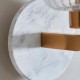 - Travi Ribbed - White Volakas Marble Wall Lamp with Clear Ribbed Glass Endon-120666 - Travi Ribbed - White Volakas Marble Wall Lamp with Clear Ribbed Glass