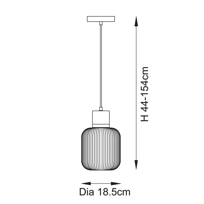 - Travi Ribbed - White Volakas Marble Pendant with Clear Ribbed Glass Endon-120667 - Travi Ribbed - White Volakas Marble Pendant with Clear Ribbed Glass