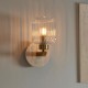- Travi Ribbed - Natural Travertine Stone Wall Lamp with Clear Ribbed Glass Endon-120668 - Travi Ribbed - Natural Travertine Stone Wall Lamp with Clear Ribbed Glass