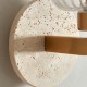 - Travi Ribbed - Natural Travertine Stone Wall Lamp with Clear Ribbed Glass Endon-120668 - Travi Ribbed - Natural Travertine Stone Wall Lamp with Clear Ribbed Glass