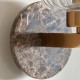- Travi Ribbed - Dark Brown Emperador Marble Wall Lamp with Clear Ribbed Glass Endon-120669 - Travi Ribbed - Dark Brown Emperador Marble Wall Lamp with Clear Ribbed Glass